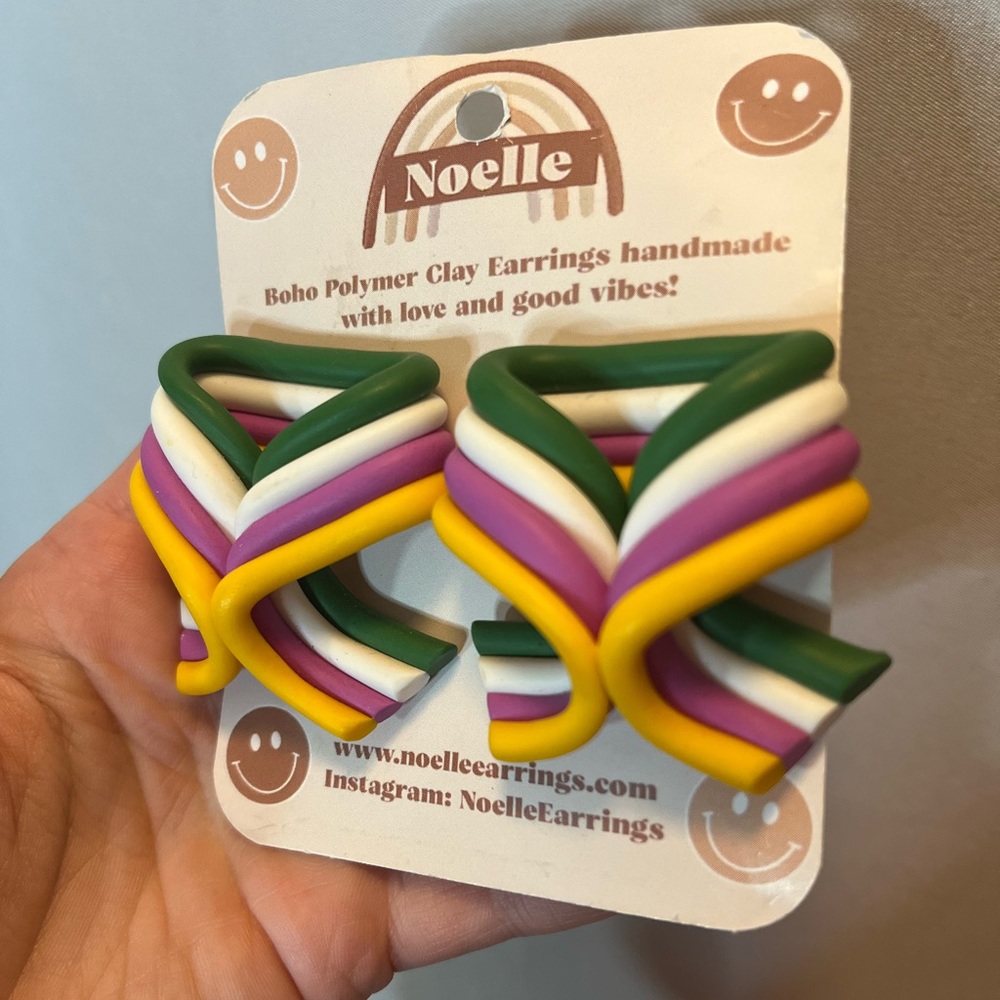 Big colorful earrings